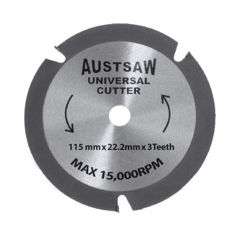 AUSTSAW 115MM ( 4.5IN) UNIVERSAL CUTTER 22.2MM BORE 3TCT TEETH